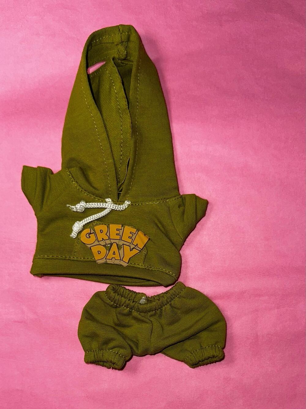 Band Hoodie and Jogger Green Labubu
